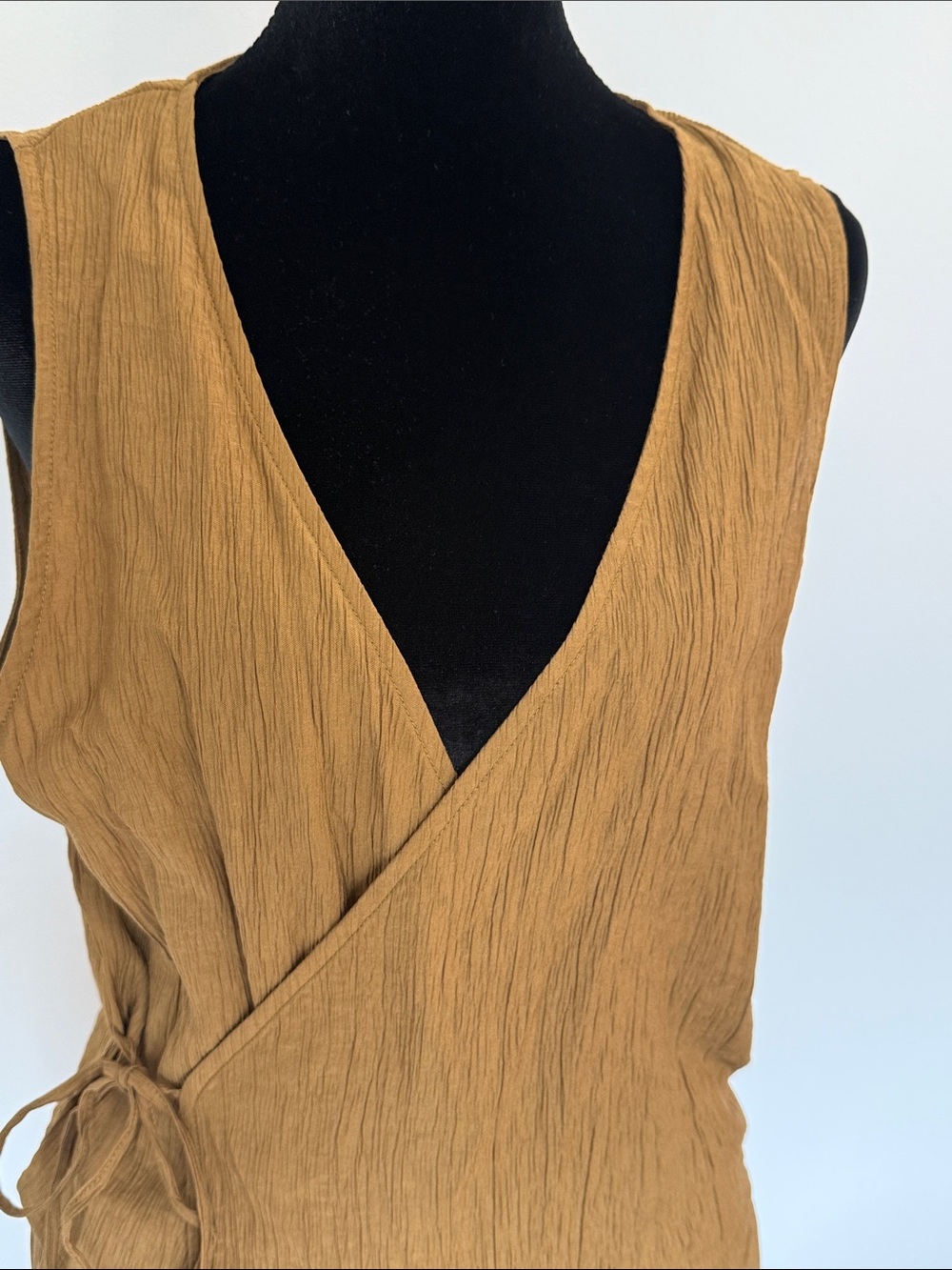 Zara Sleeveless Wrap Maxi Dress in Mustard - Picture 4 of 4